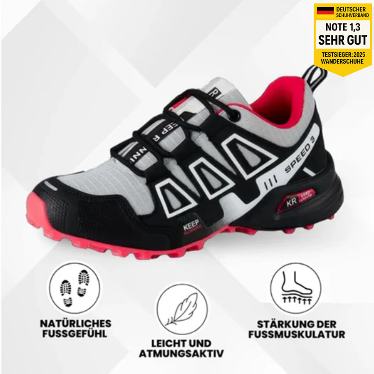OrthoTrekk® - ergonomischer schmerzlindernder Trekking u.- Wanderschuh